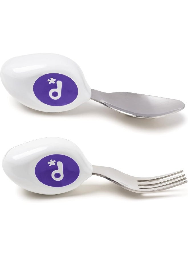 doddl Spoon and Fork Set, Blueberry Blue - Image 1